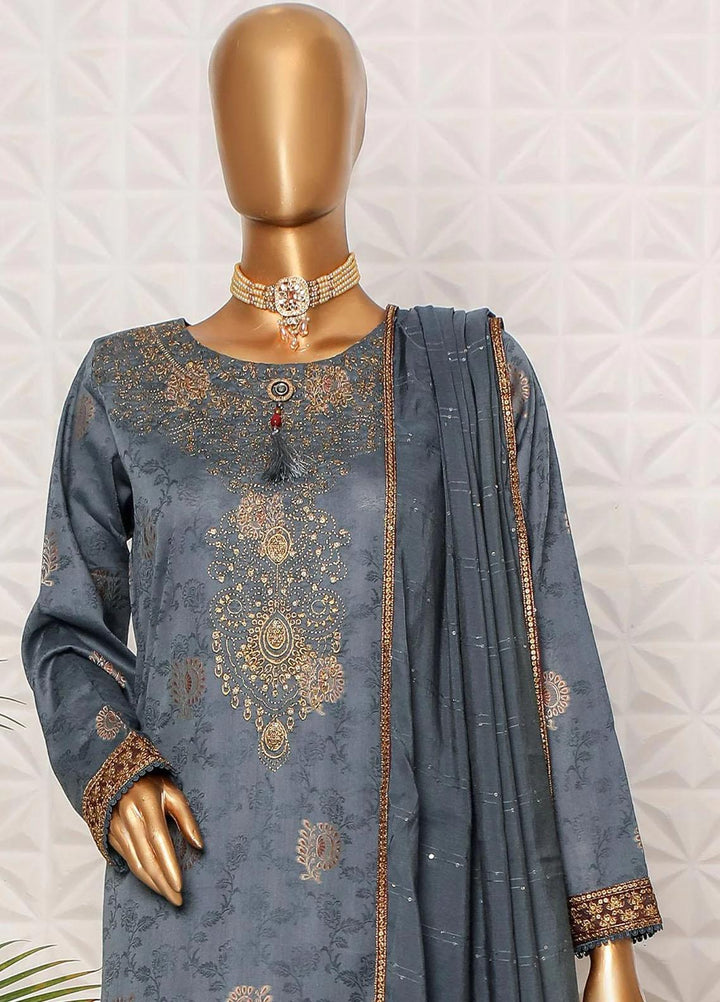 HZ Textiles Embroidered Jacquard Suits Unstitched 3 Piece HZ23DJ DJ-12 - Summer Collection