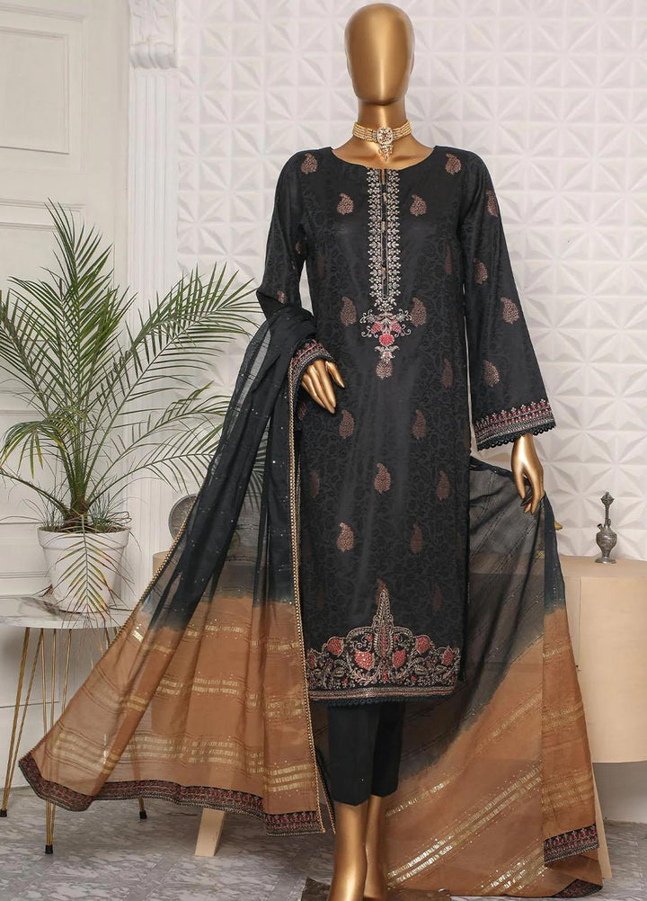 HZ Textiles Embroidered Jacquard Suits Unstitched 3 Piece HZ23DJ DJ-13 - Summer Collection