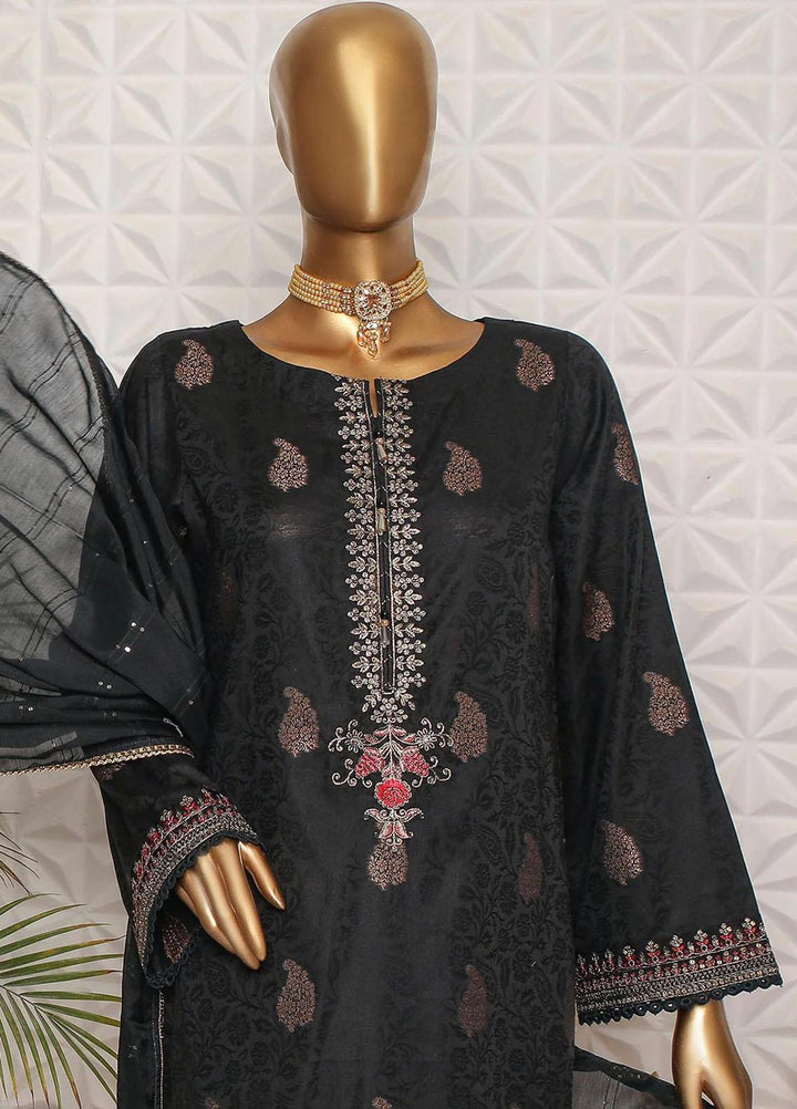 HZ Textiles Embroidered Jacquard Suits Unstitched 3 Piece HZ23DJ DJ-13 - Summer Collection