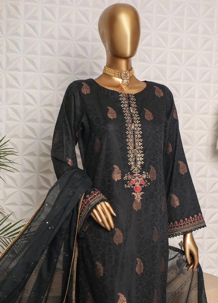 HZ Textiles Embroidered Jacquard Suits Unstitched 3 Piece HZ23DJ DJ-13 - Summer Collection