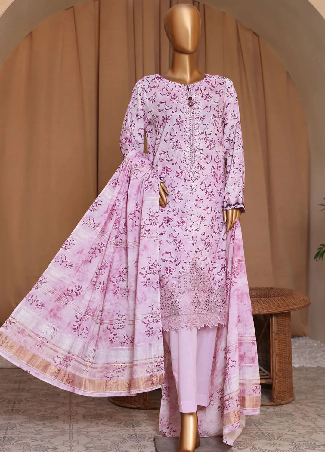 HZ Textiles Embroidered Cotton Suits Unstitched 3 Piece HZ24MCL MEJ-901 - Summer Collection