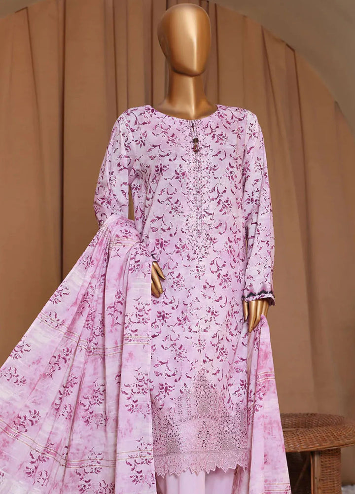 HZ Textiles Embroidered Cotton Suits Unstitched 3 Piece HZ24MCL MEJ-901 - Summer Collection