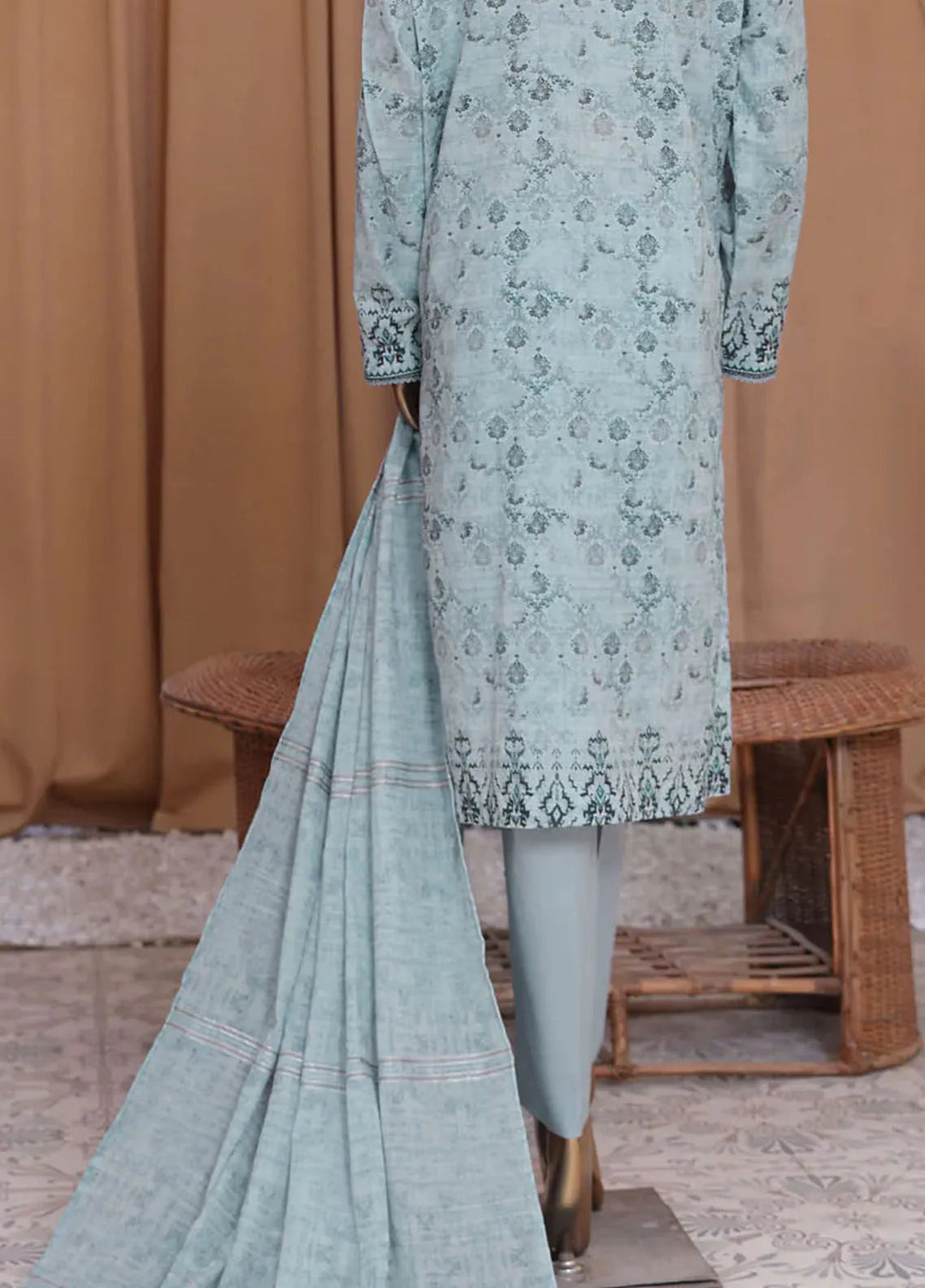 HZ Textiles Embroidered Cotton Suits Unstitched 3 Piece HZ24MCL MEJ-903 - Summer Collection