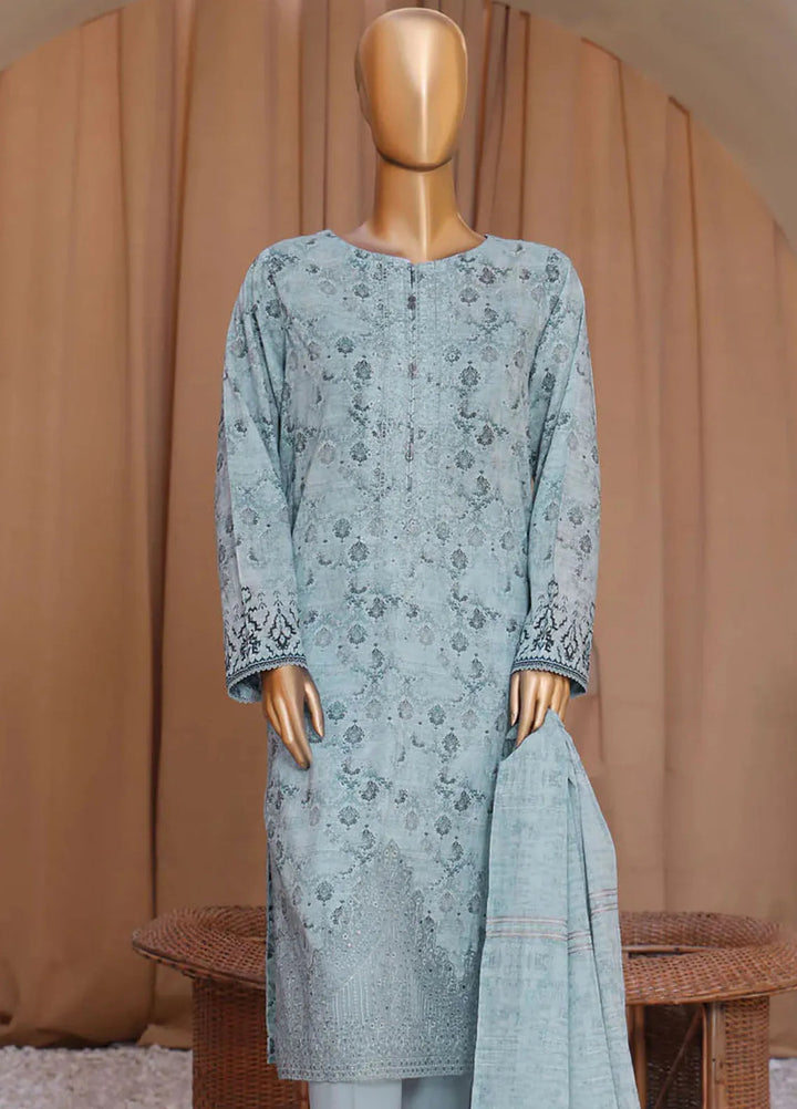 HZ Textiles Embroidered Cotton Suits Unstitched 3 Piece HZ24MCL MEJ-903 - Summer Collection