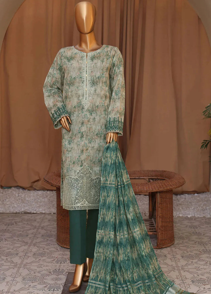 HZ Textiles Embroidered Cotton Suits Unstitched 3 Piece HZ24MCL MEJ-905 - Summer Collection