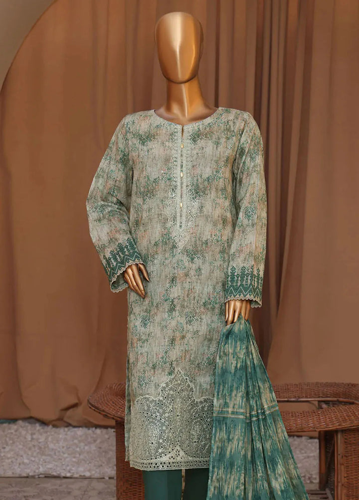 HZ Textiles Embroidered Cotton Suits Unstitched 3 Piece HZ24MCL MEJ-905 - Summer Collection
