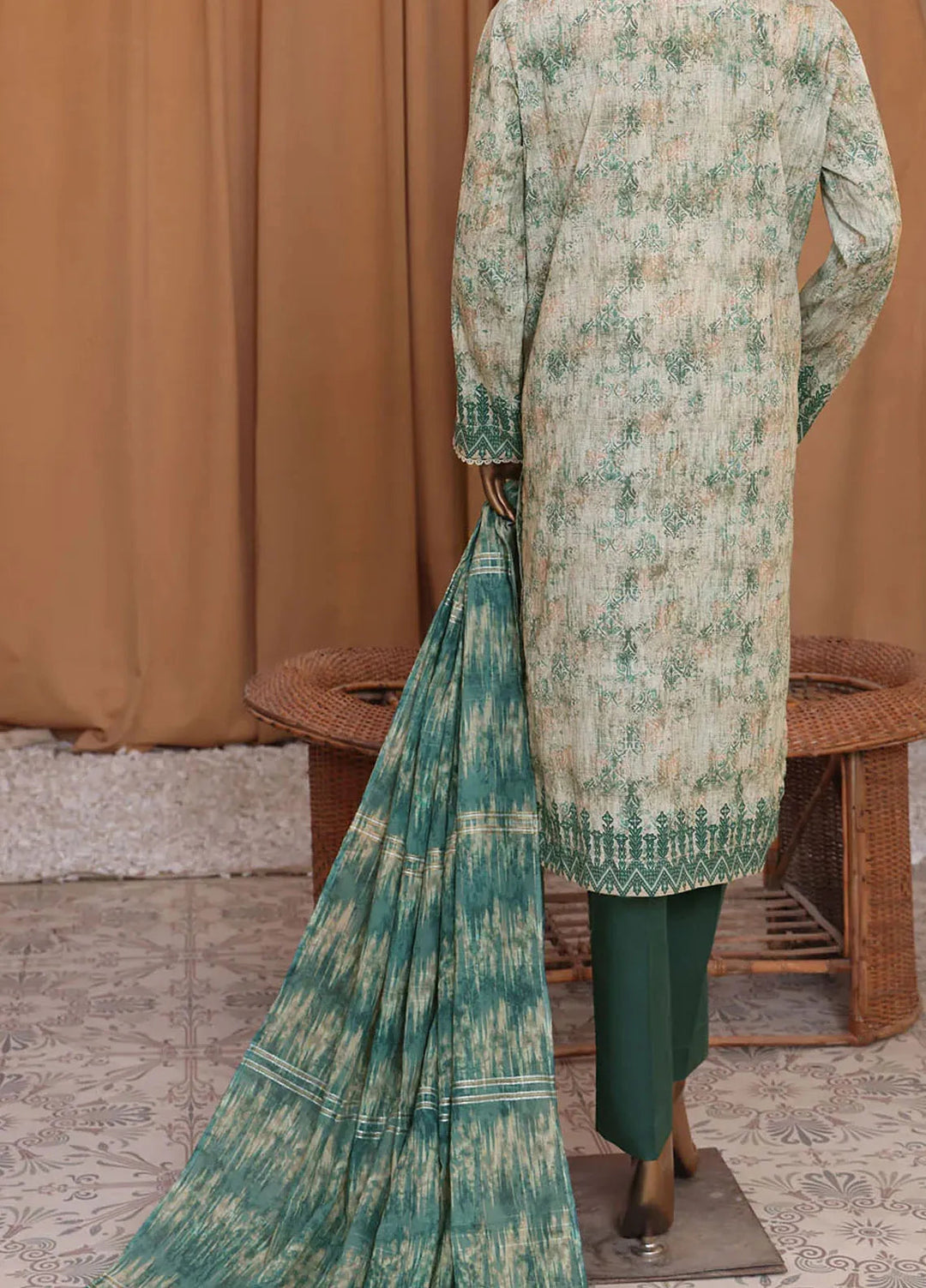 HZ Textiles Embroidered Cotton Suits Unstitched 3 Piece HZ24MCL MEJ-905 - Summer Collection