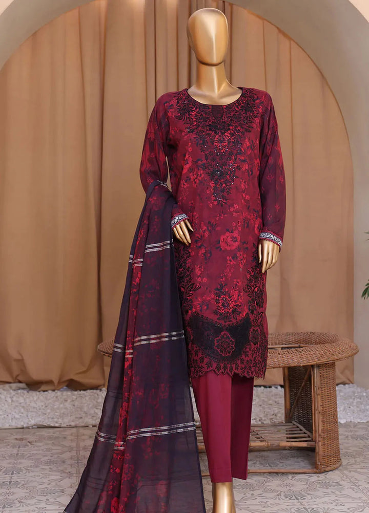 HZ Textiles Embroidered Cotton Suits Unstitched 3 Piece HZ24MCL MEJ-906 - Summer Collection