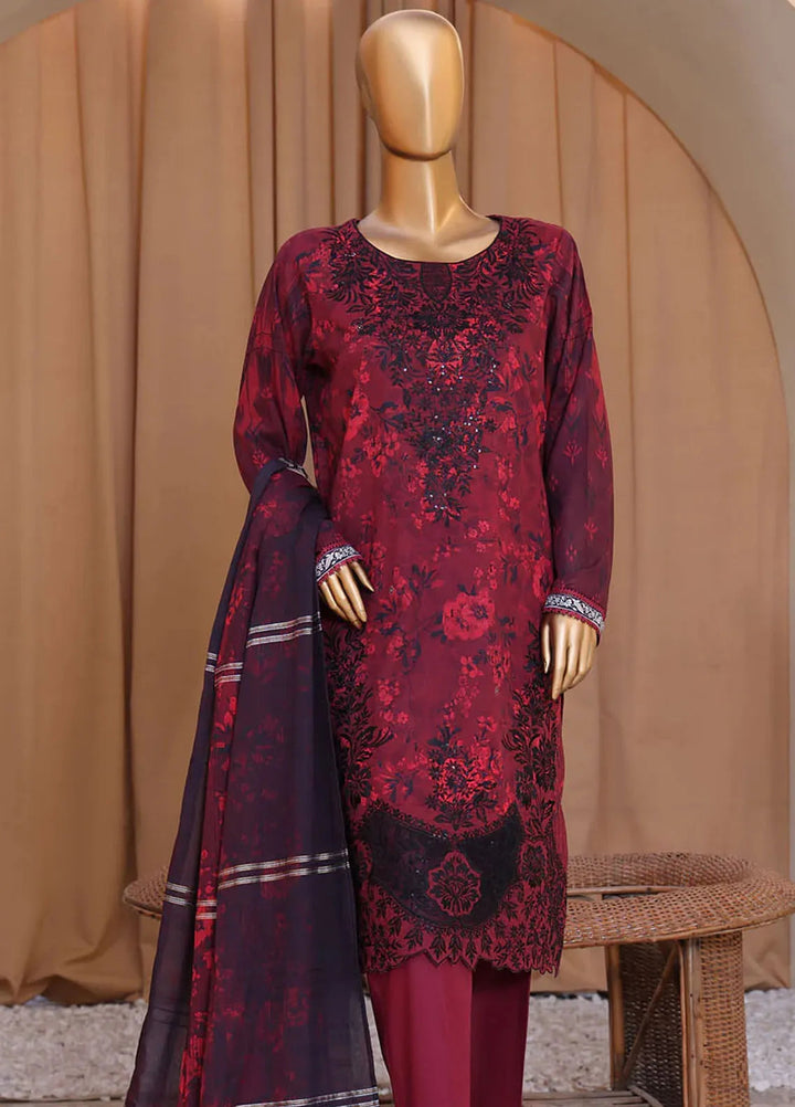 HZ Textiles Embroidered Cotton Suits Unstitched 3 Piece HZ24MCL MEJ-906 - Summer Collection