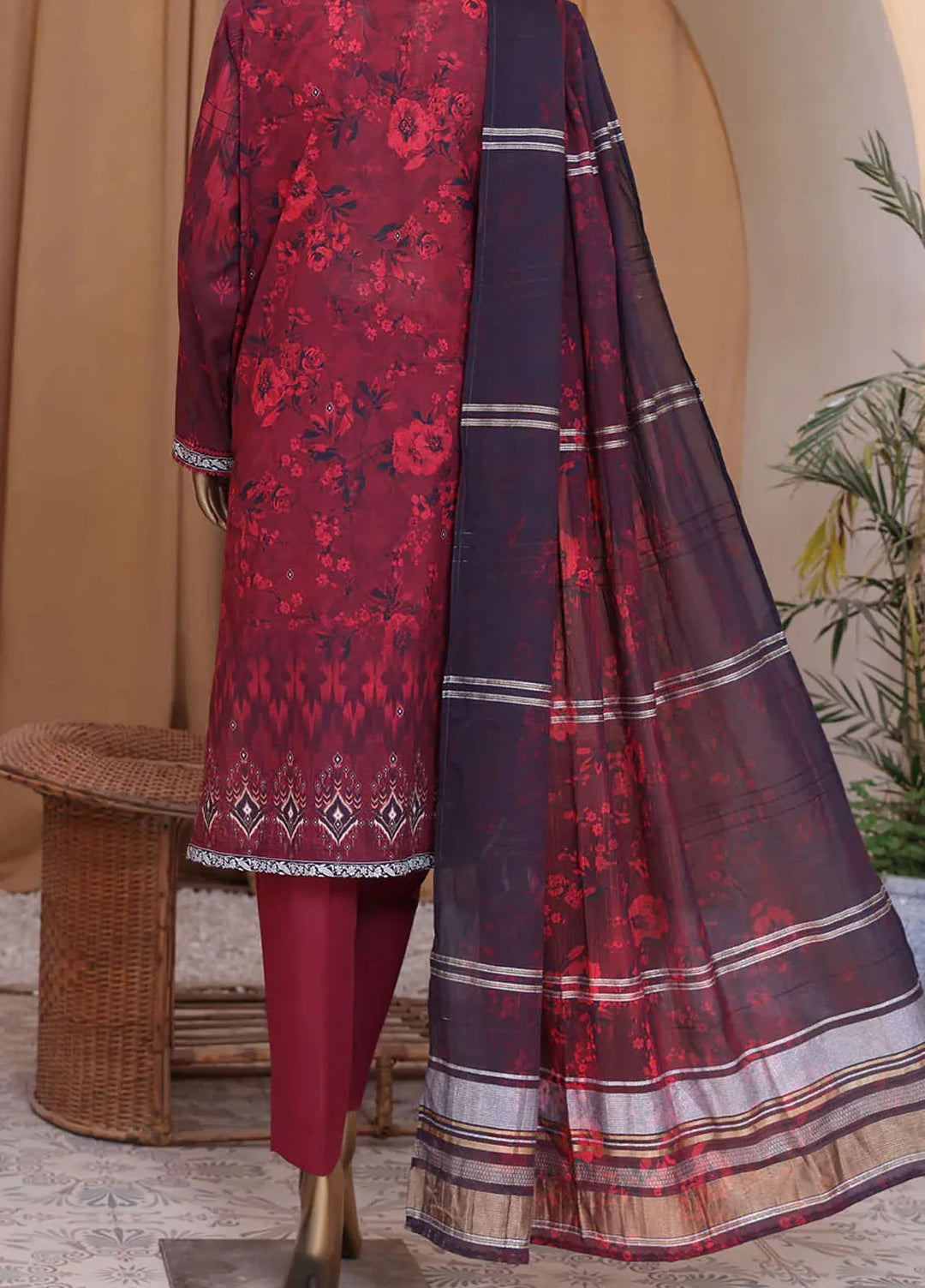 HZ Textiles Embroidered Cotton Suits Unstitched 3 Piece HZ24MCL MEJ-906 - Summer Collection