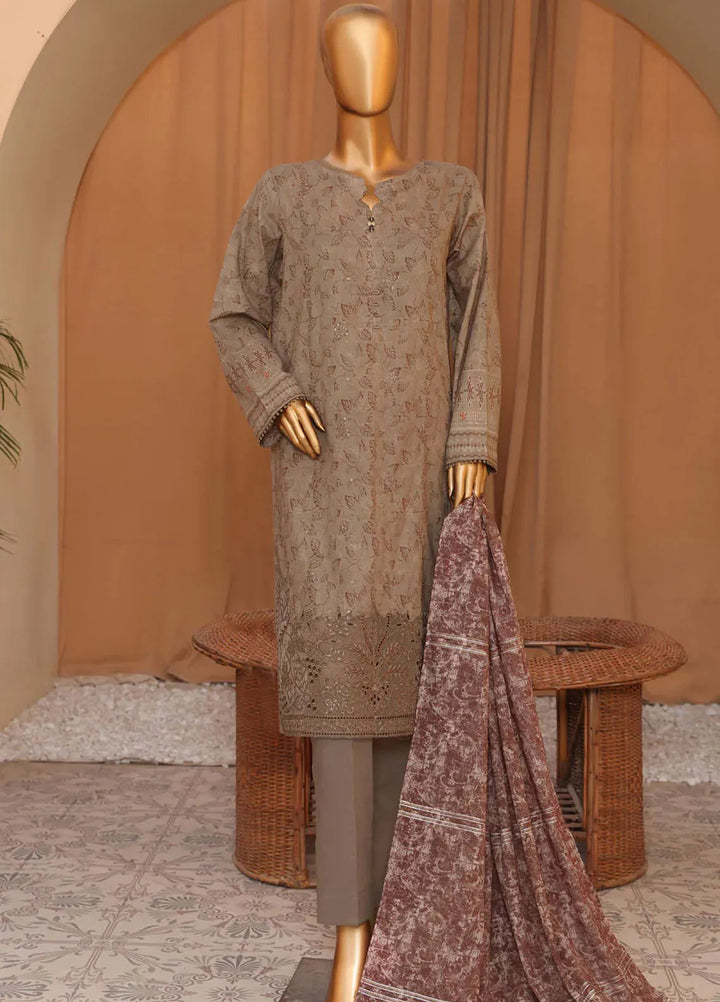 HZ Textiles Embroidered Cotton Suits Unstitched 3 Piece HZ24MCL MEJ-907 - Summer Collection