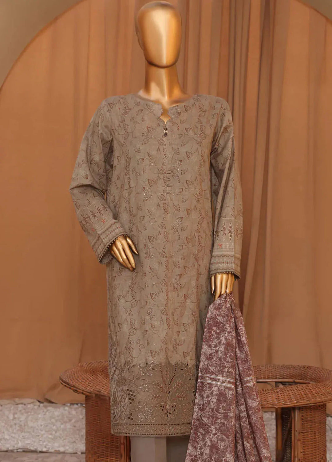 HZ Textiles Embroidered Cotton Suits Unstitched 3 Piece HZ24MCL MEJ-907 - Summer Collection