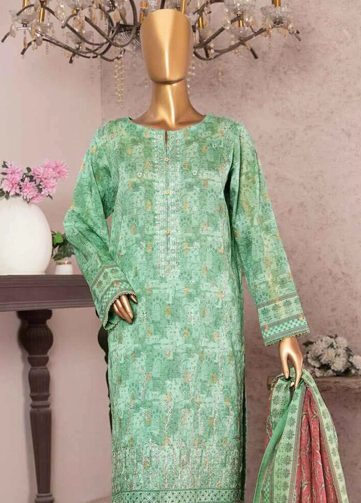 HZ Textiles Embroidered Jacquard Suits Unstitched 3 Piece HZ24KJ KJE-04 - Winter Collection
