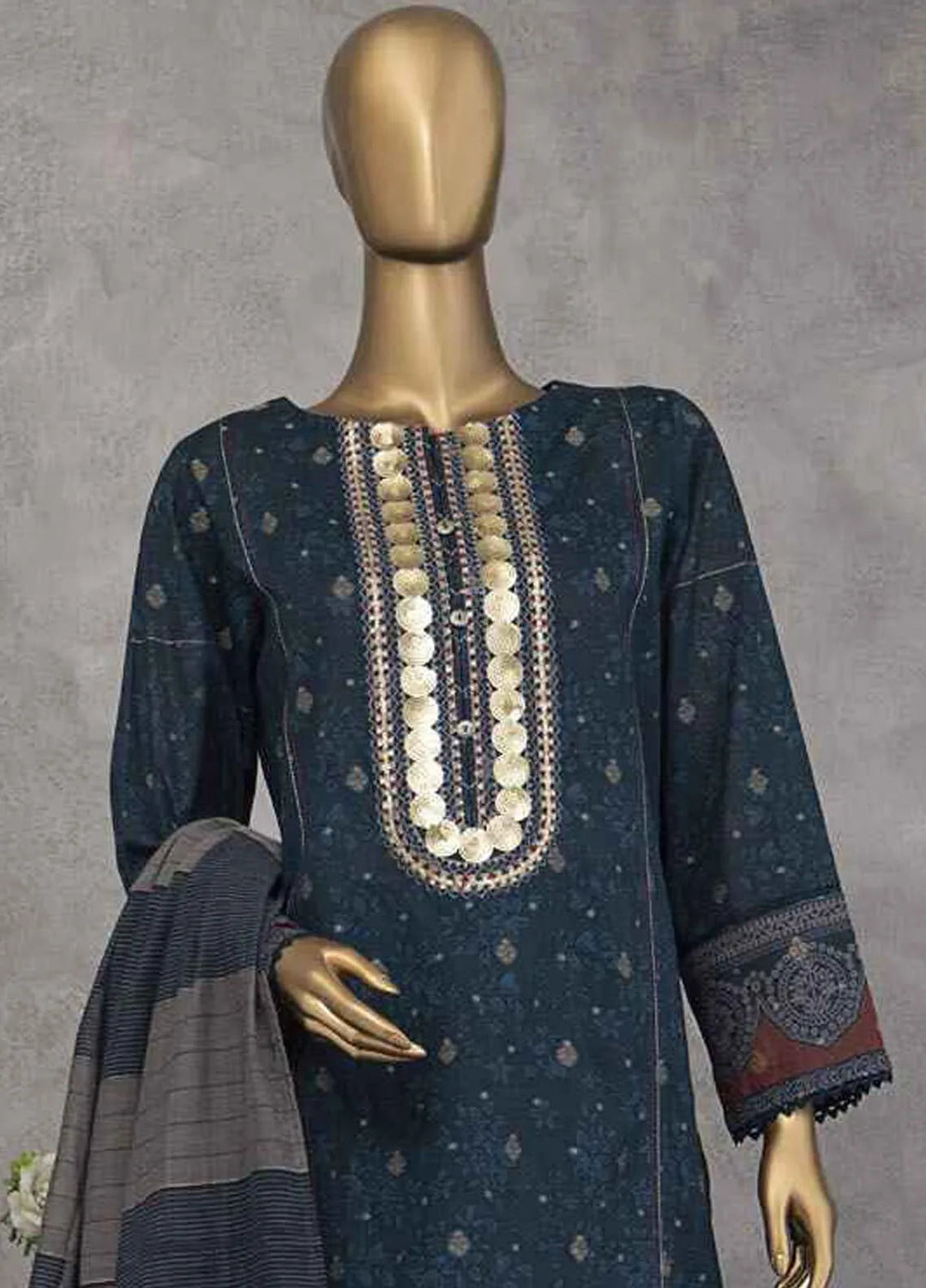 Hz Textiles Embroidered Jacquard Suits Unstitched 3 Piece HZ25TS TJE-1208 - Summer Collection