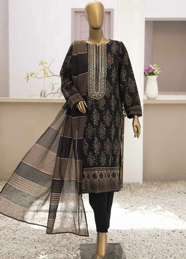 Hz Textiles Embroidered Jacquard Suits Unstitched 3 Piece HZ25TS TJE-1210 - Summer Collection
