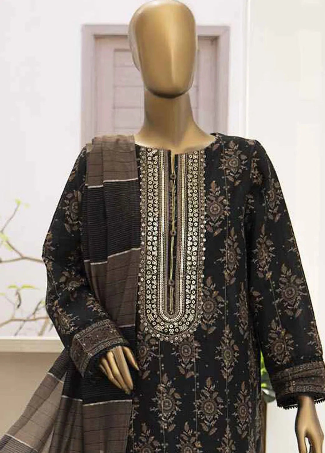 Hz Textiles Embroidered Jacquard Suits Unstitched 3 Piece HZ25TS TJE-1210 - Summer Collection