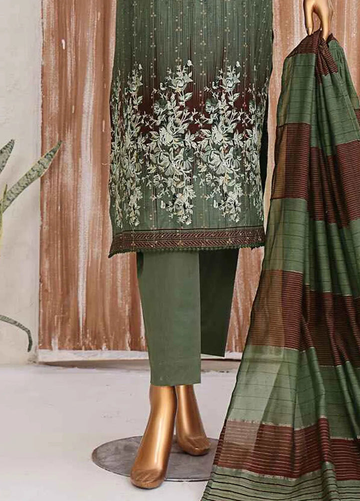 Hz Textiles Embroidered Jacquard Suits Unstitched 3 Piece HZ25TS TJE-1212 - Summer Collection