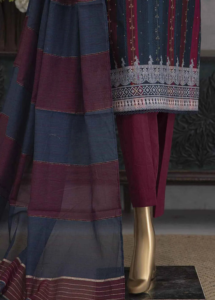 Hz Textiles Embroidered Jacquard Suits Unstitched 3 Piece HZ25TS TJE-1214 - Summer Collection