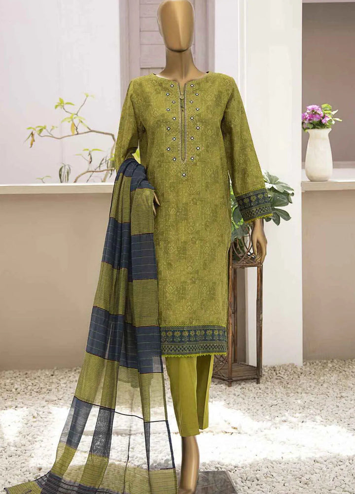 Hz Textiles Embroidered Jacquard Suits Unstitched 3 Piece HZ25TS TJE-1215 - Summer Collection