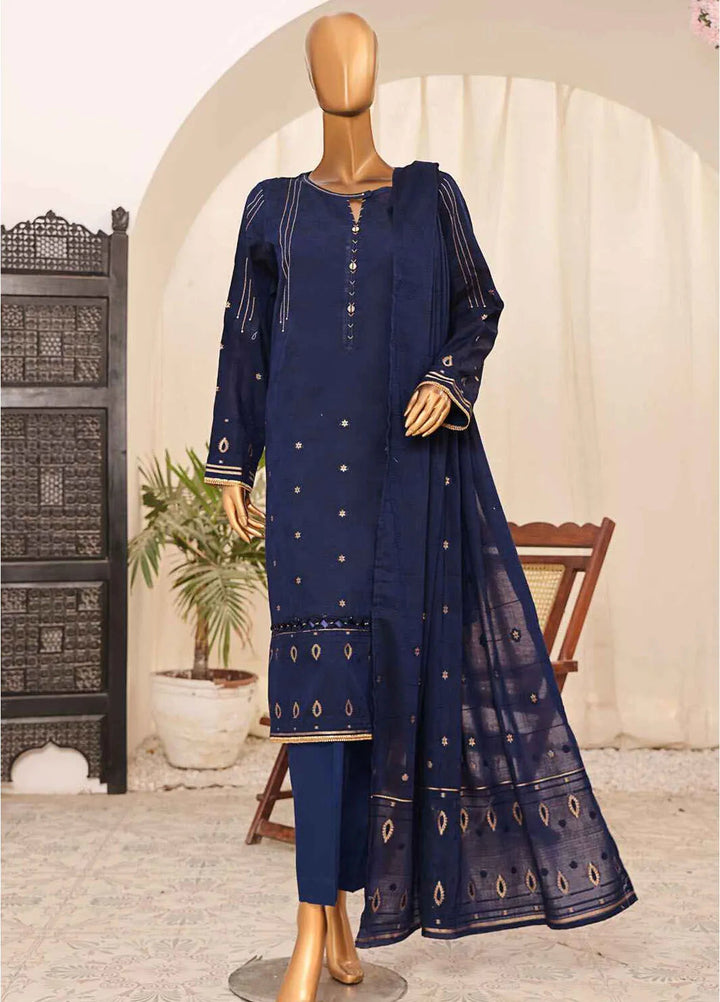 Hz Textiles Embroidered Jacquard Suits Unstitched 3 Piece HZ25VH VJ-01 - Summer Collection
