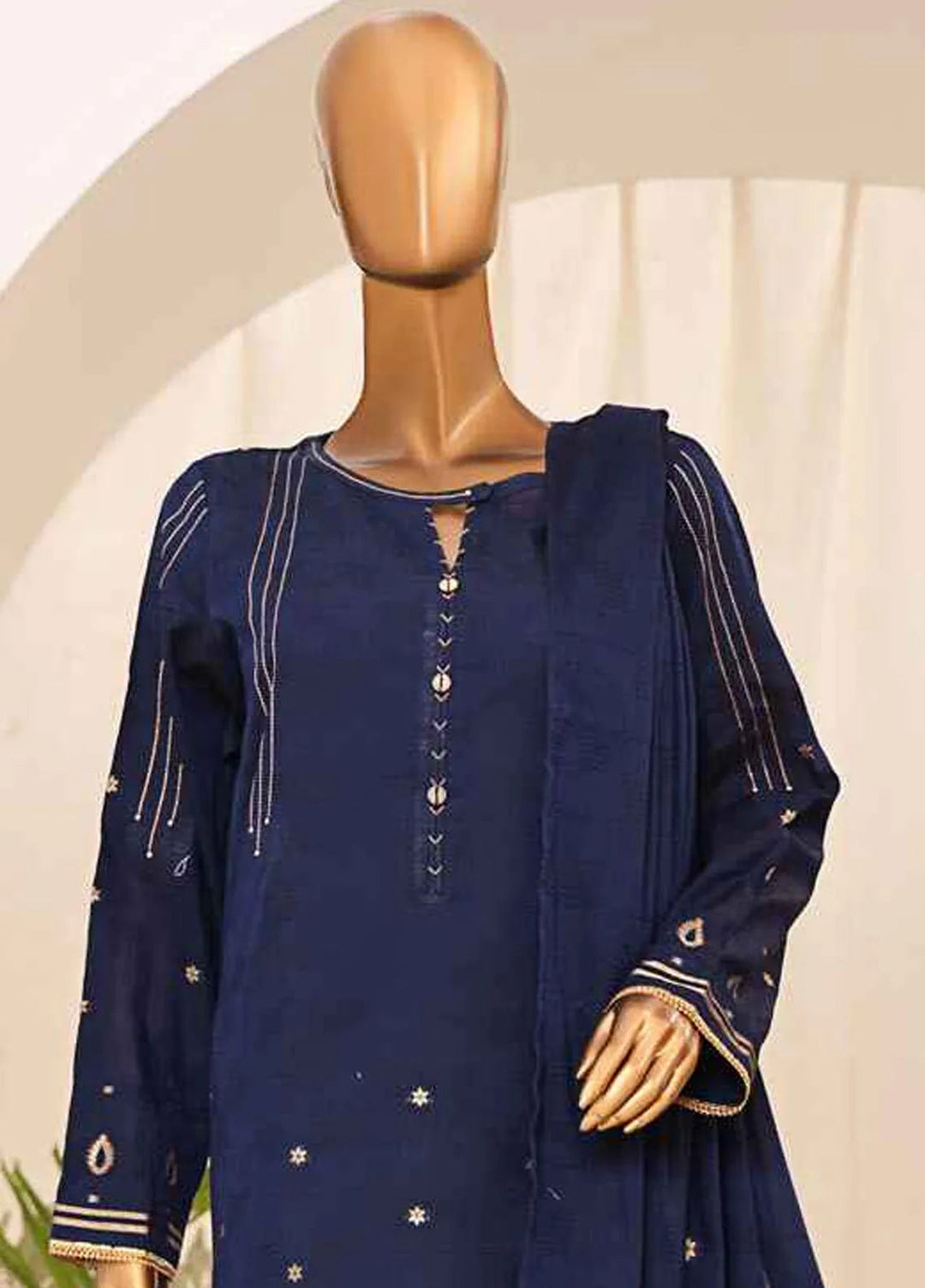 Hz Textiles Embroidered Jacquard Suits Unstitched 3 Piece HZ25VH VJ-01 - Summer Collection