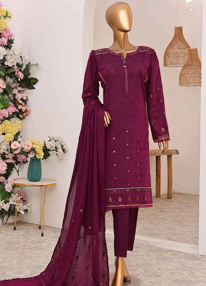 Hz Textiles Embroidered Jacquard Suits Unstitched 3 Piece HZ25VH VJ-04 - Summer Collection