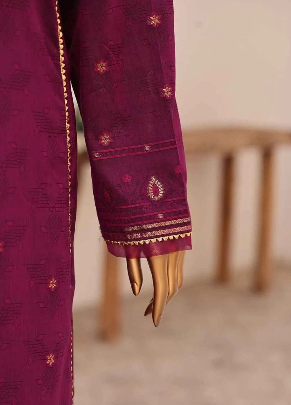 Hz Textiles Embroidered Jacquard Suits Unstitched 3 Piece HZ25VH VJ-04 - Summer Collection