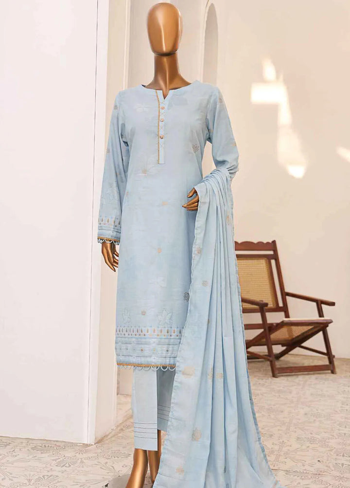 Hz Textiles Embroidered Jacquard Suits Unstitched 3 Piece HZ25VH VJ-05 - Summer Collection