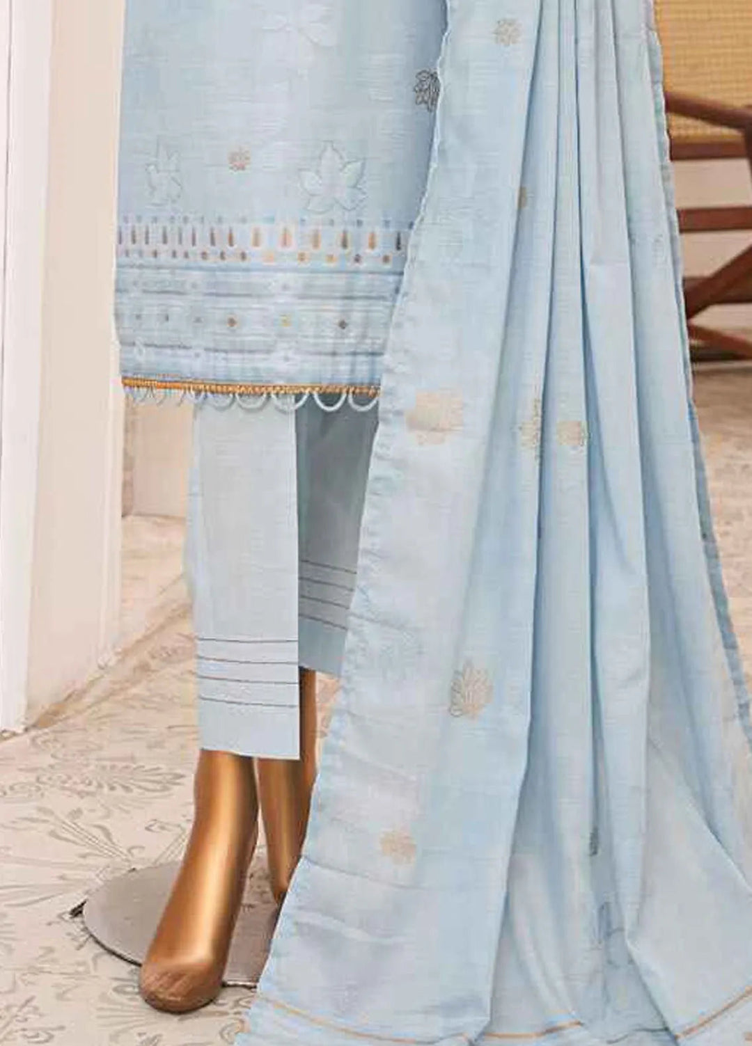 Hz Textiles Embroidered Jacquard Suits Unstitched 3 Piece HZ25VH VJ-05 - Summer Collection