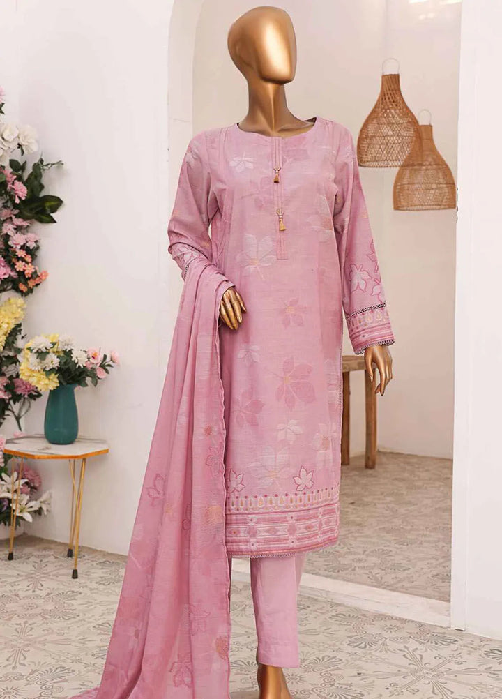 Hz Textiles Embroidered Jacquard Suits Unstitched 3 Piece HZ25VH VJ-06 - Summer Collection