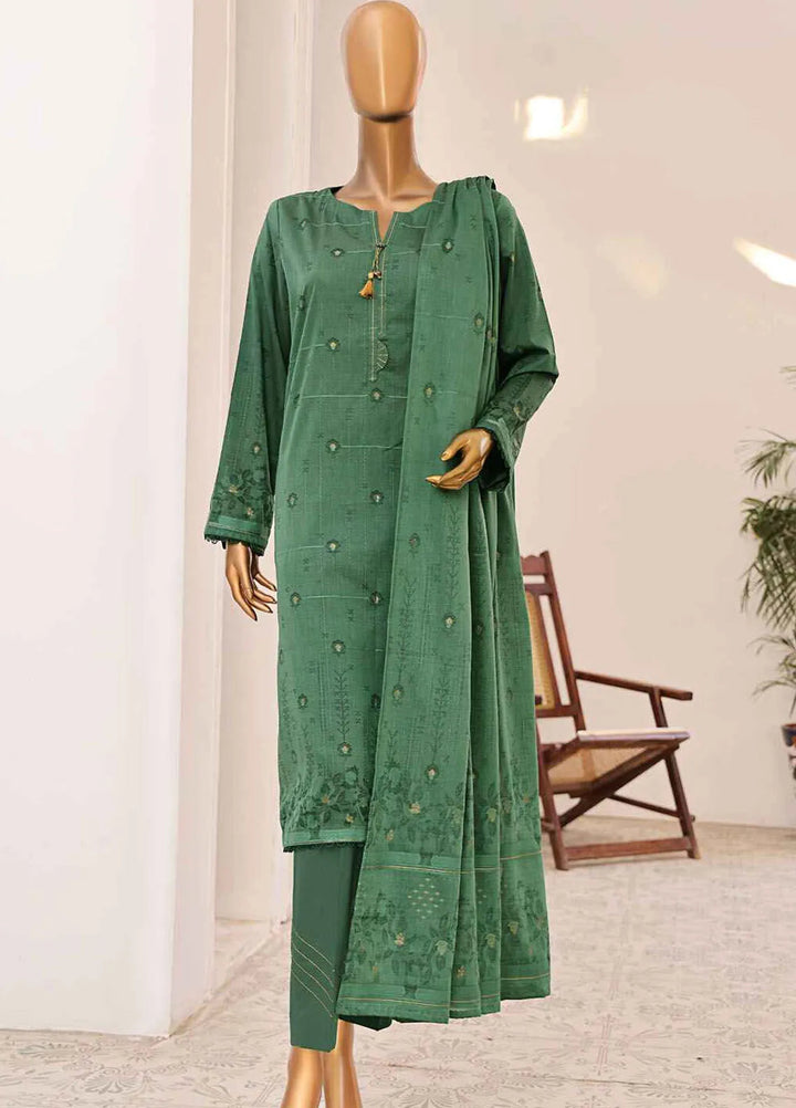 Hz Textiles Embroidered Jacquard Suits Unstitched 3 Piece HZ25VH VJ-07 - Summer Collection