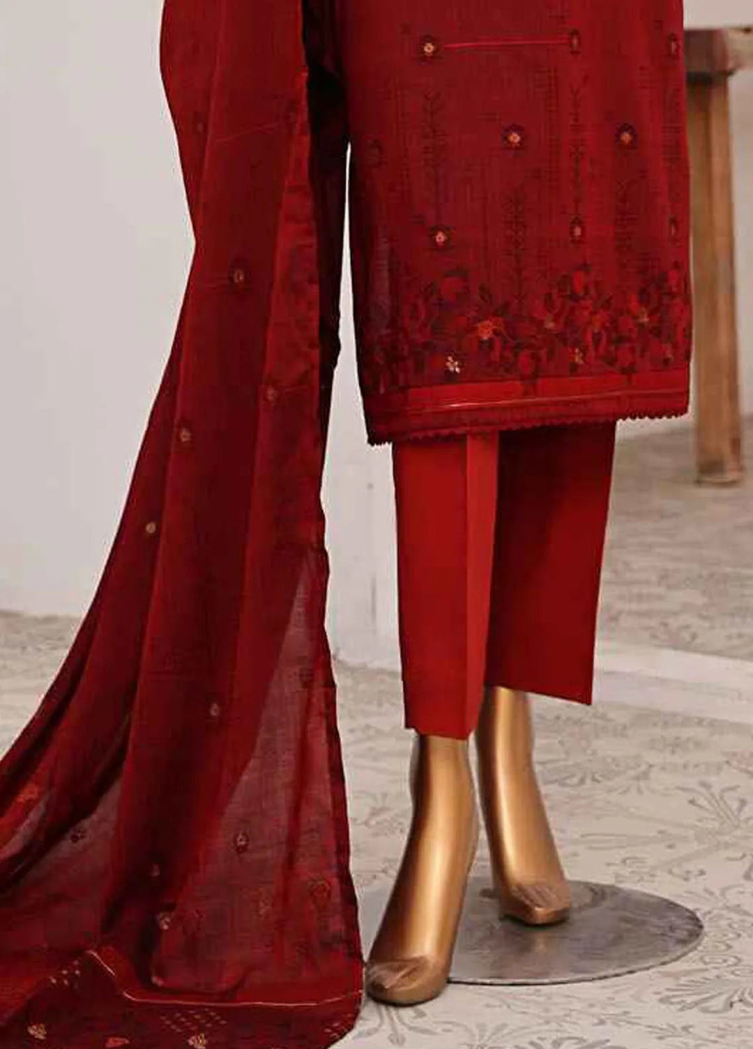 Hz Textiles Embroidered Jacquard Suits Unstitched 3 Piece HZ25VH VJ-10 - Summer Collection