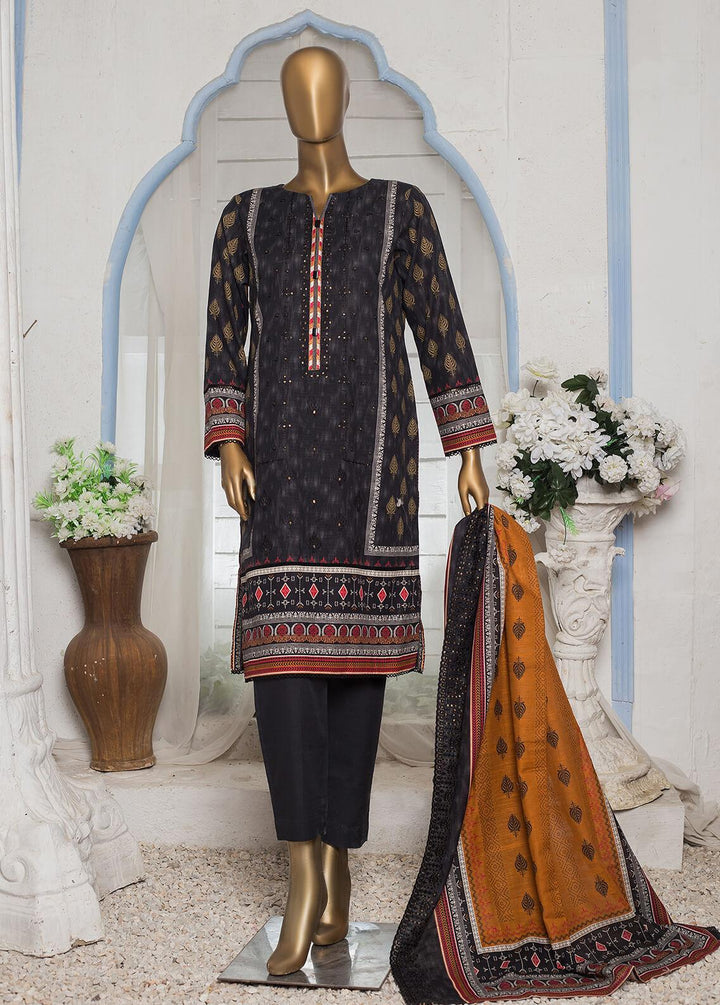 HZ Textiles Embroidered Khaddar Suits Unstitched 3 Piece HZ22KE PKE-2241 - Winter Collection