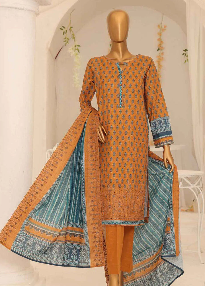 Hz Textiles Embroidered Khaddar Suit Unstitched 3 Piece HZ24K PKE-03 - Winter Collection