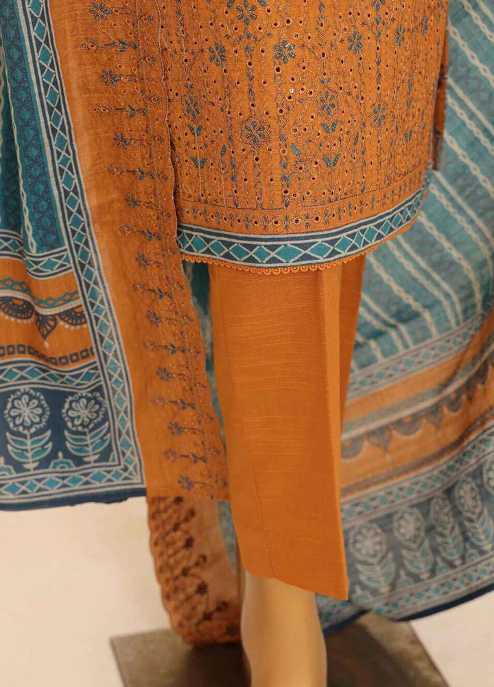 Hz Textiles Embroidered Khaddar Suit Unstitched 3 Piece HZ24K PKE-03 - Winter Collection