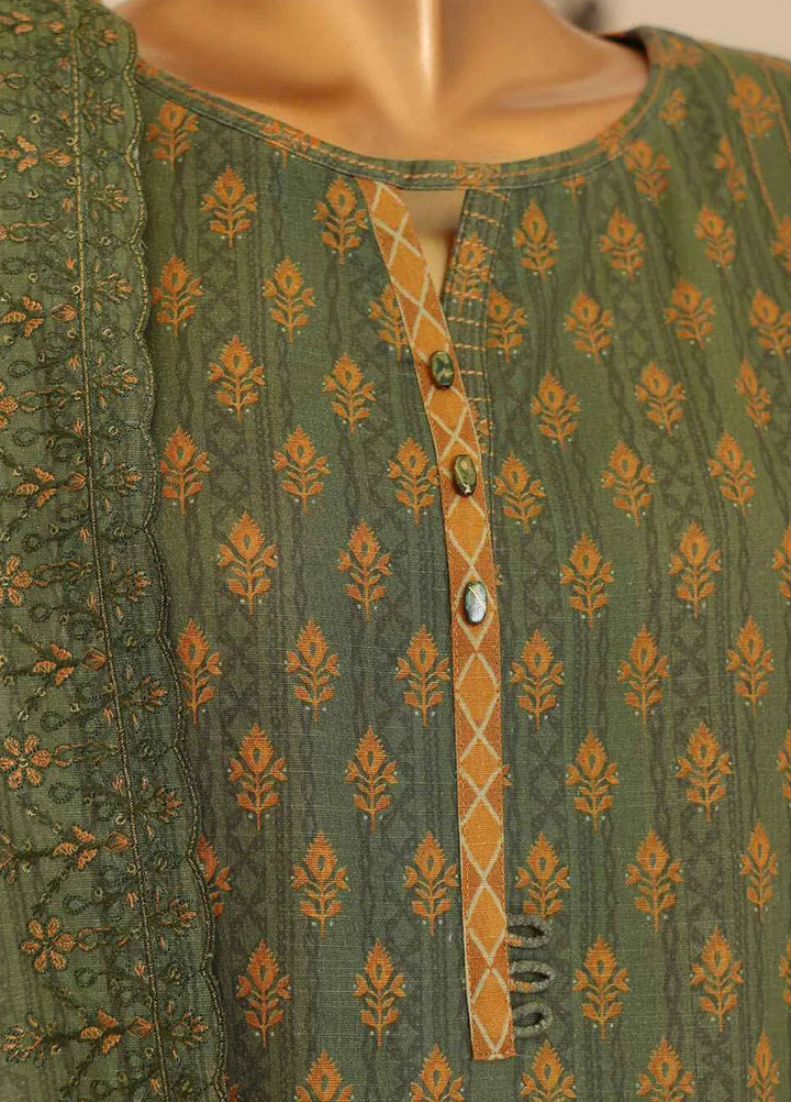 Hz Textiles Embroidered Khaddar Suit Unstitched 3 Piece HZ24K PKE-04 - Winter Collection