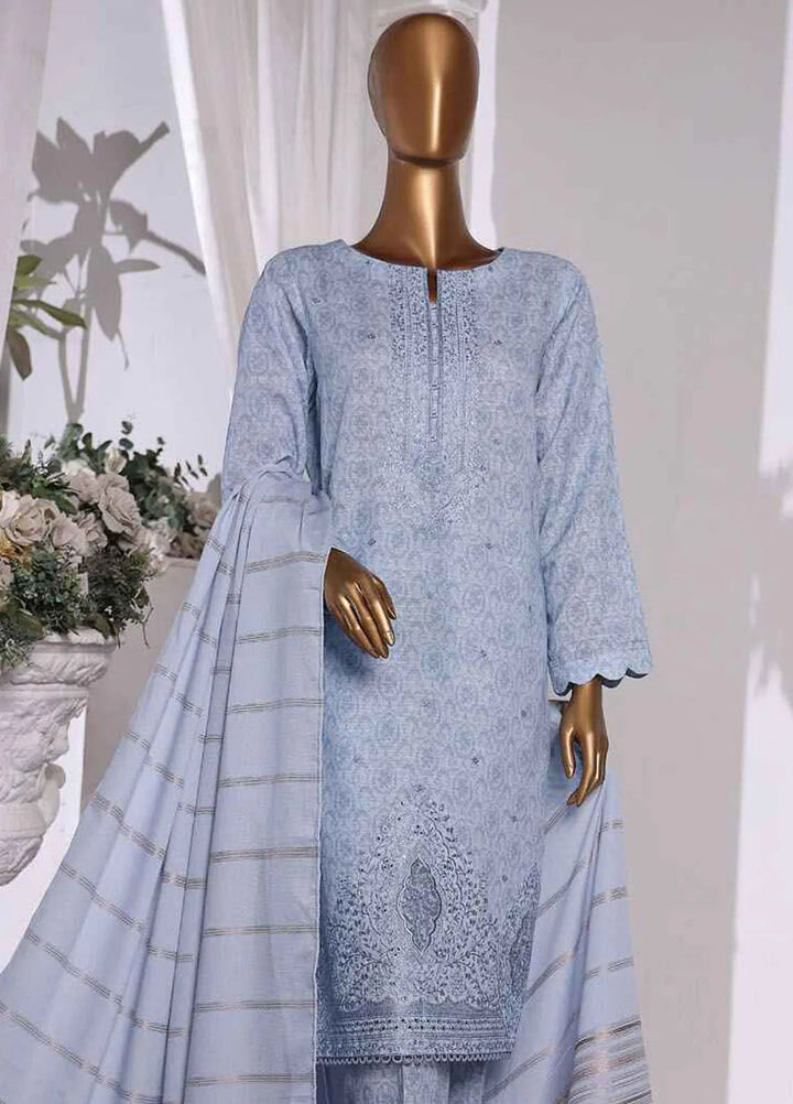 HZ Textiles Embroidered Khaddar Suits Unstitched 3 Piece HZ24KM KES-68 - Winter Collection