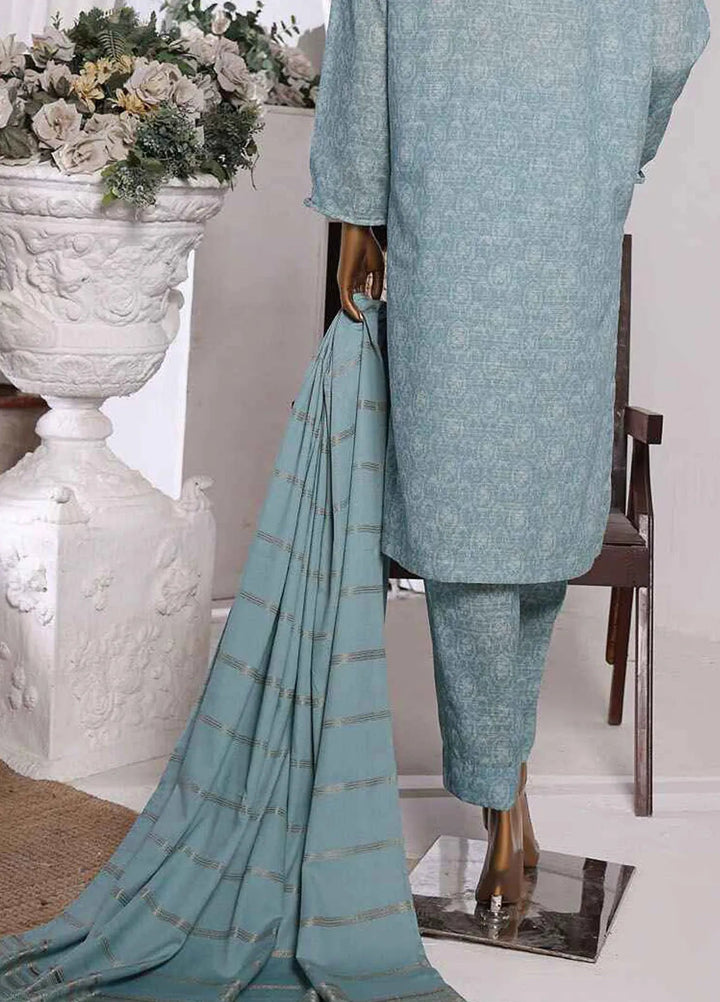 HZ Textiles Embroidered Khaddar Suits Unstitched 3 Piece HZ24KM KES-70 - Winter Collection