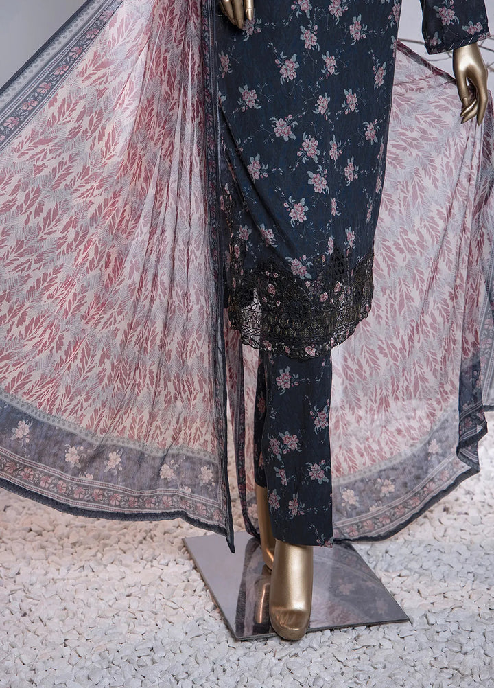 Hz Textiles Embroidered Lawn Suit Unstitched 3 Piece HZ24M MEC-86 - Lawn Collection