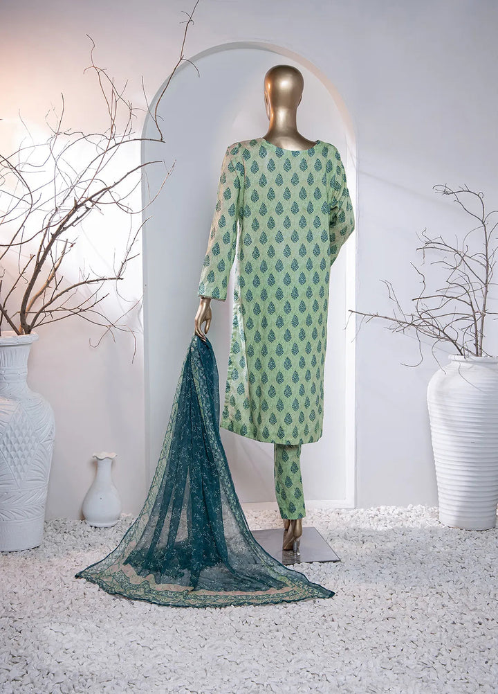 Hz Textiles Embroidered Lawn Suit Unstitched 3 Piece HZ24M MEC-96 - Lawn Collection