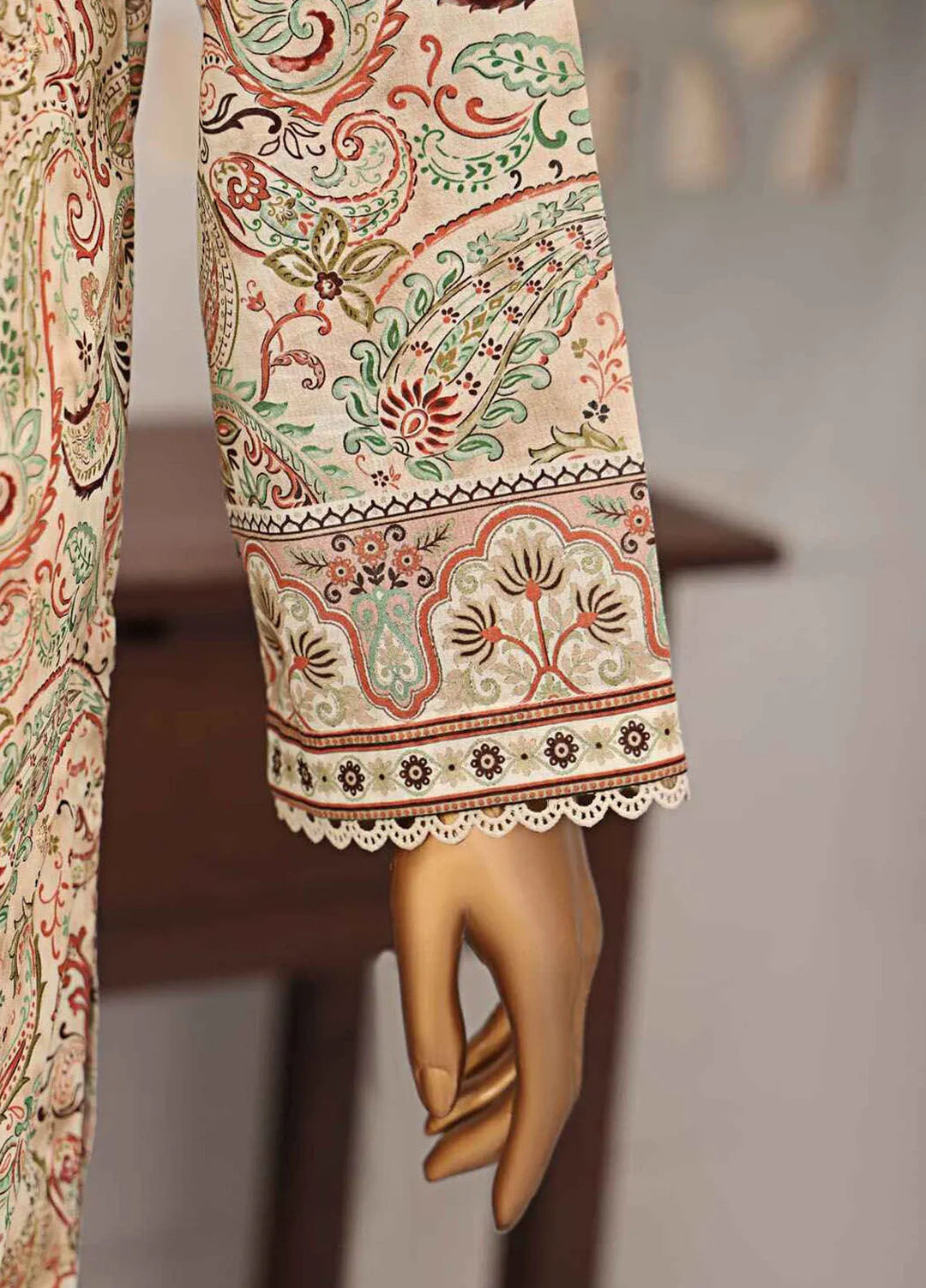 HZ Textiles Embroidered Lawn Suits Unstitched 3 Piece EF-1008 - Summer Collection