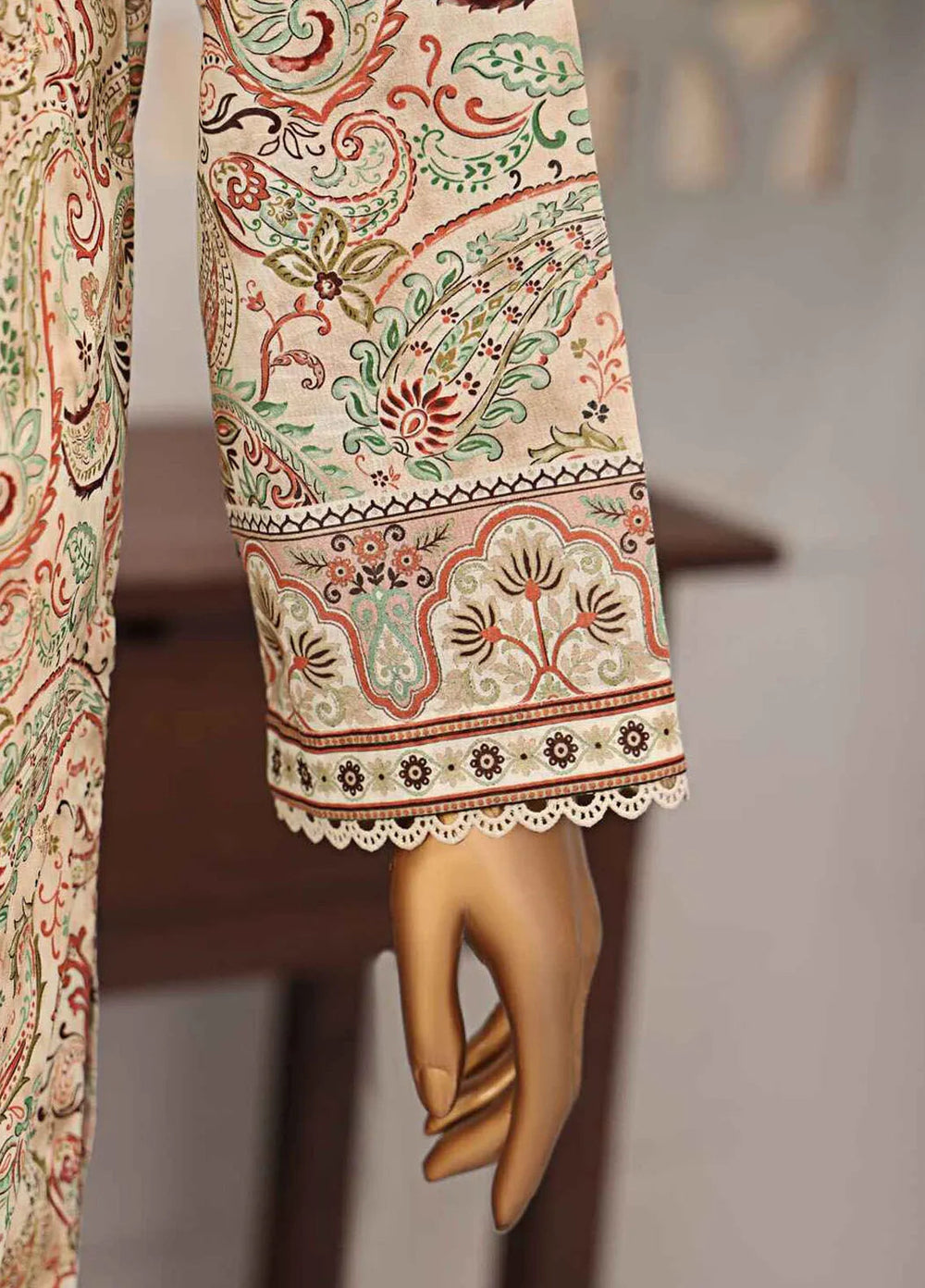 HZ Textiles Embroidered Lawn Suits Unstitched 3 Piece EF-1008 - Summer Collection