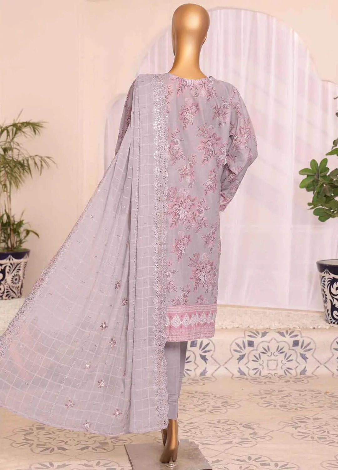 HZ Textiles Embroidered Lawn Suits Unstitched 3 Piece HZ24SV SEC-942 - Summer Collection