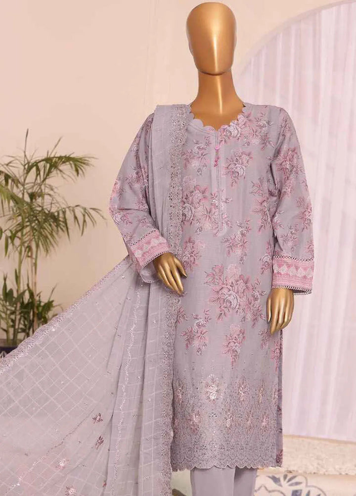 HZ Textiles Embroidered Lawn Suits Unstitched 3 Piece HZ24SV SEC-942 - Summer Collection