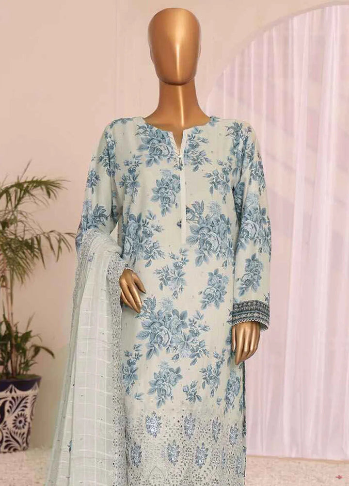 HZ Textiles Embroidered Lawn Suits Unstitched 3 Piece HZ24SV SEC-949 - Summer Collection