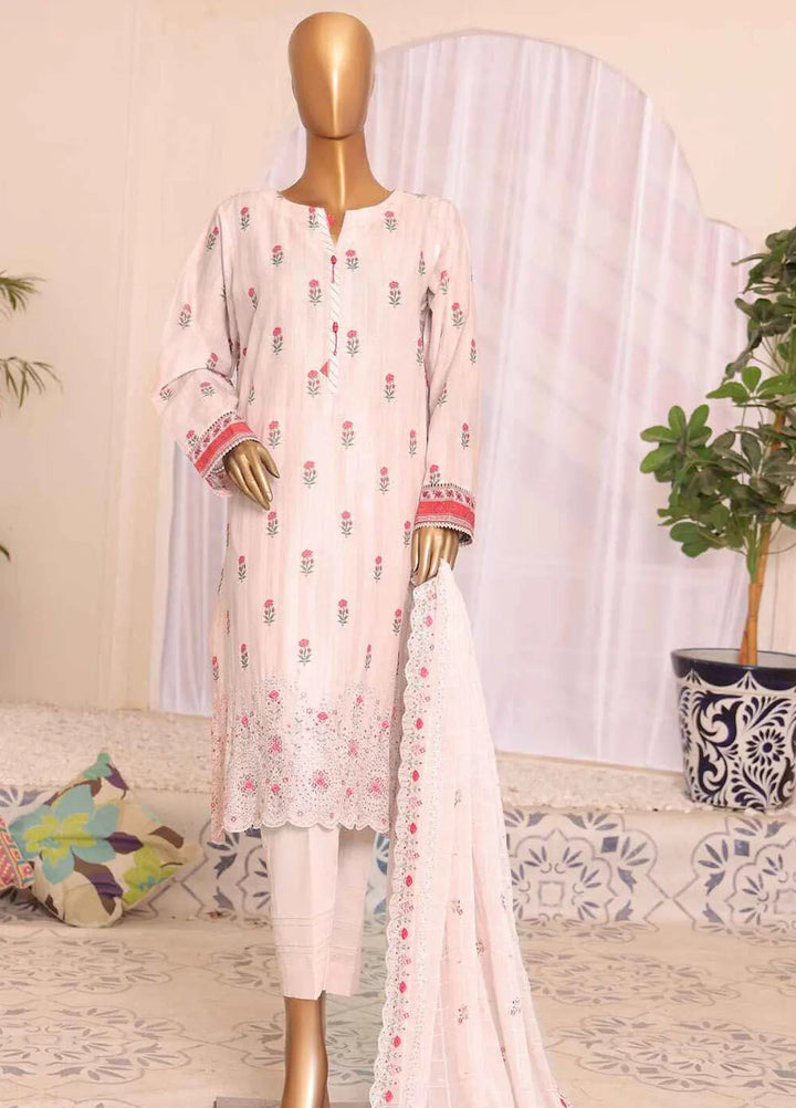 HZ Textiles Embroidered Lawn Suits Unstitched 3 Piece HZ24SV SEC-950 - Summer Collection