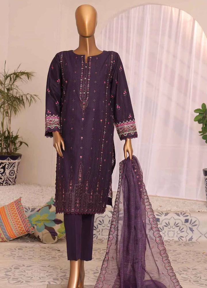HZ Textiles Embroidered Lawn Suits Unstitched 3 Piece HZ24SV SEC-951 - Summer Collection