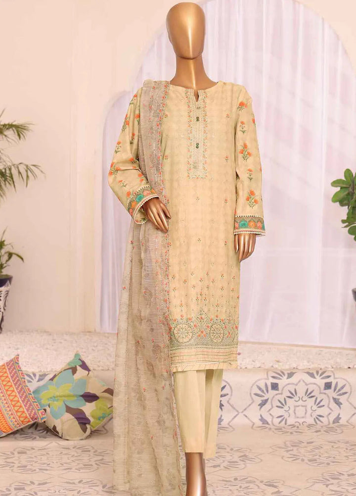 HZ Textiles Embroidered Lawn Suits Unstitched 3 Piece HZ24SV SEC-952 - Summer Collection