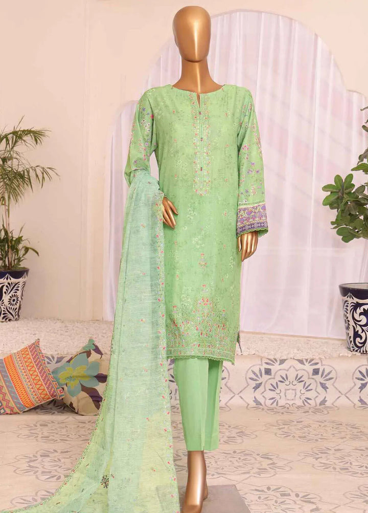 HZ Textiles Embroidered Lawn Suits Unstitched 3 Piece HZ24SV SEC-954 - Summer Collection