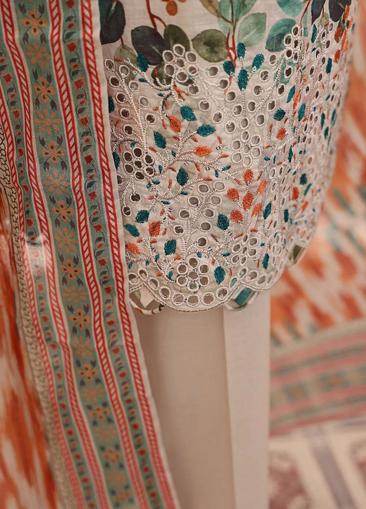 HZ Textiles Embroidered Lawn Suits Unstitched 3 Piece HZ25AS AJE - 301 - Summer Collection